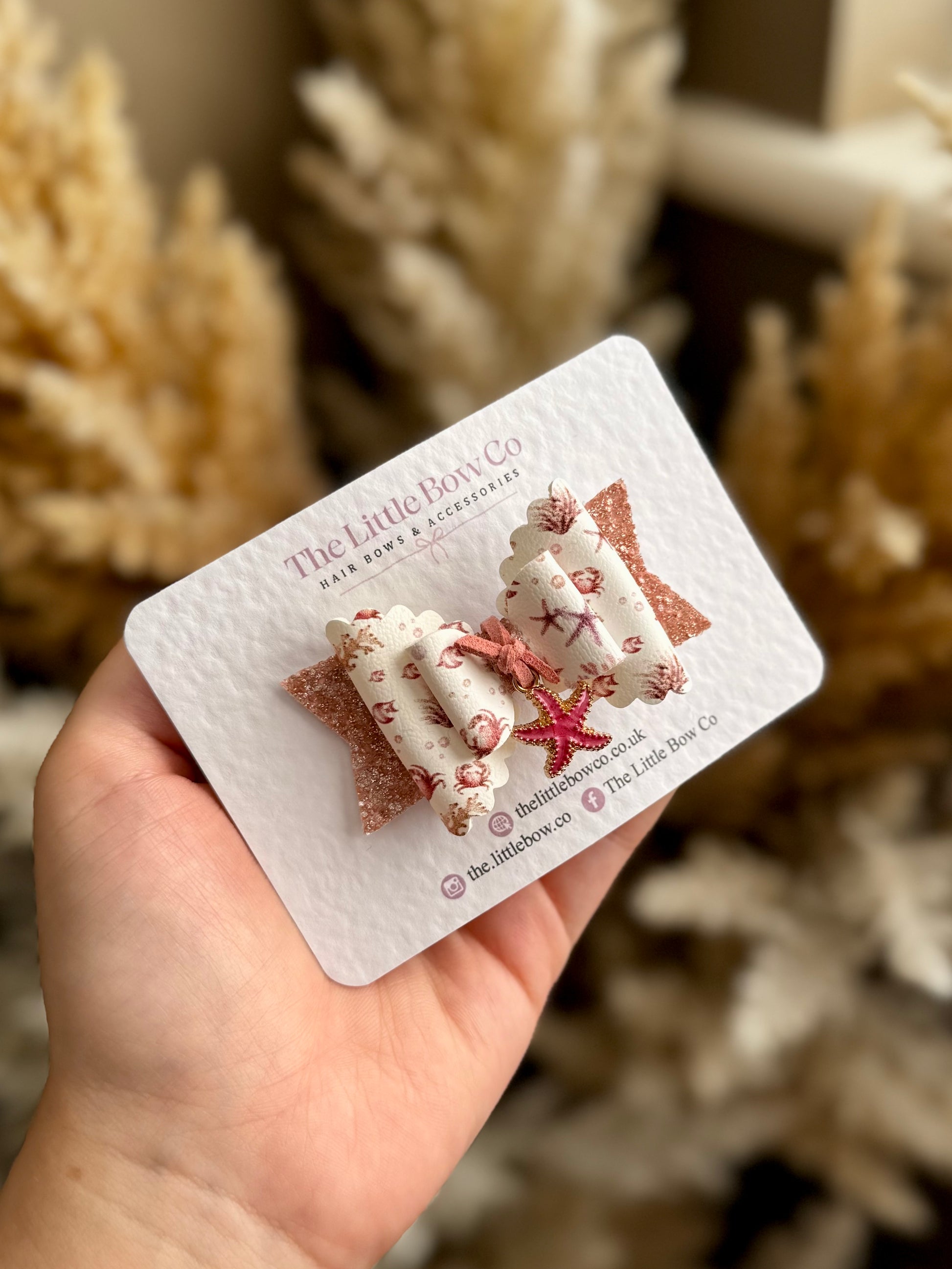 Pink Starfish Isabella Bow