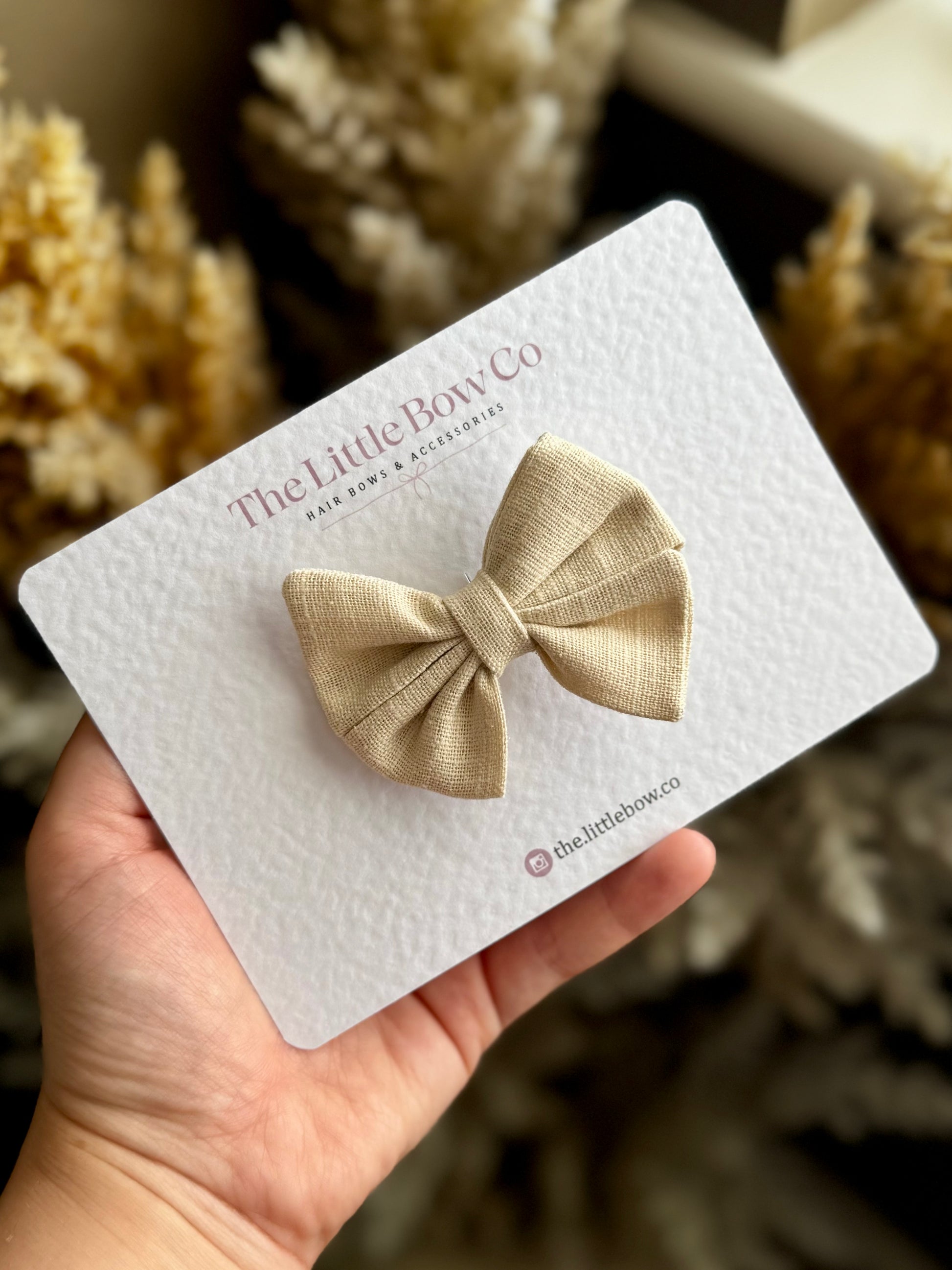 Linen Pinwheel Bow