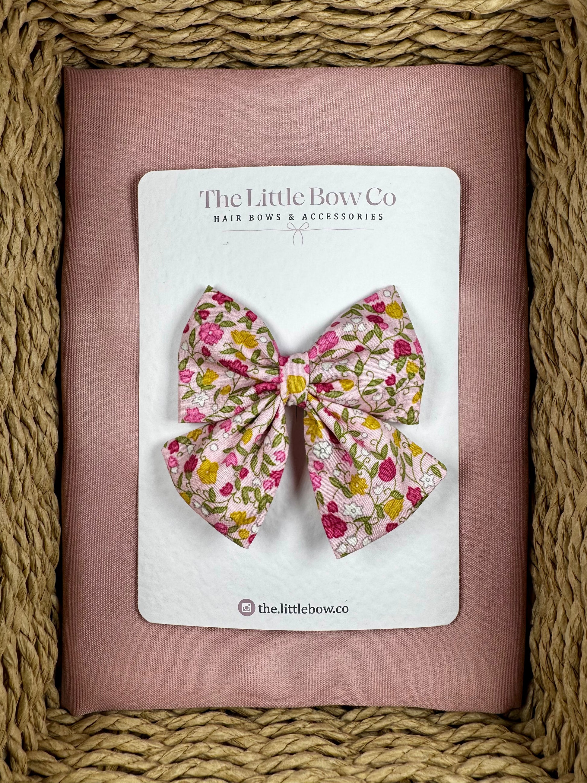 Floral Fabric Bow