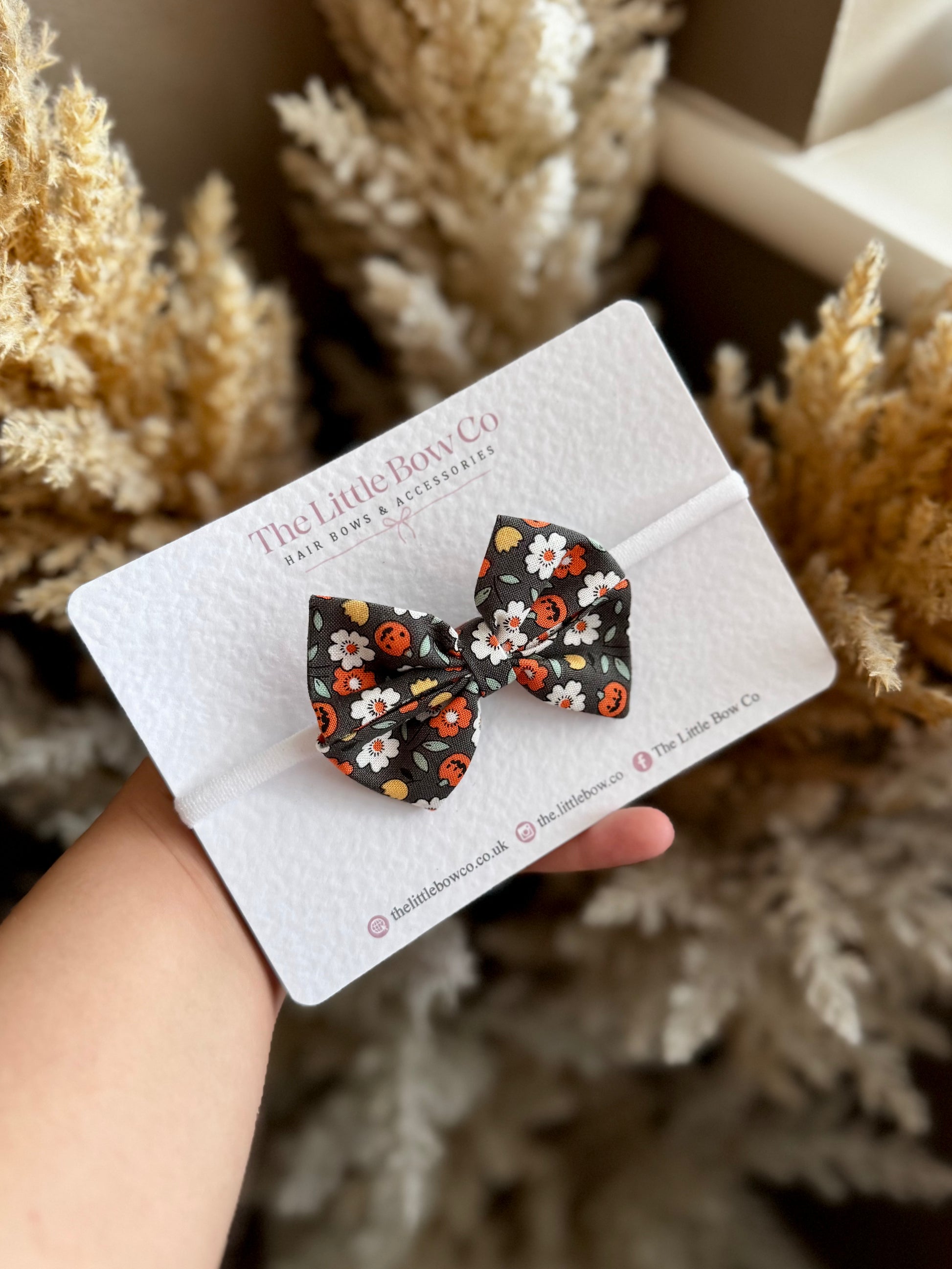 Pinwheel Floral Pumpkin Baby Band